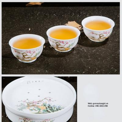 BỘ ẤM CHÉN NHIỀU HỌA TIÊT KÈM KHAY CAO CẤP - ĐẸP VÀ SANG TRỌNG CHO KHÔNG GIAN NHÀ BẠN